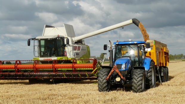 Harvest grain combine - Photo by Pixabay